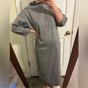 NWOT Grey knit sweater dress